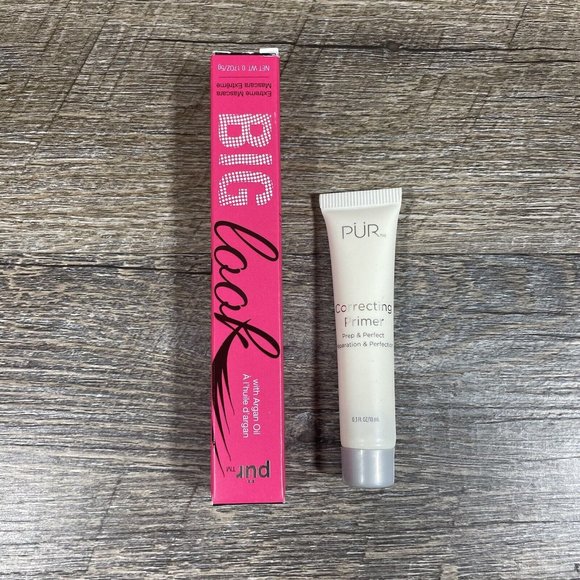 PÜR Big Look Black Lengthening Mascara With Argan Oil and Travel Size PRIMER Lot - Picture 1 of 8